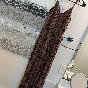 Old Navy Spotted Brown Maxi Dress